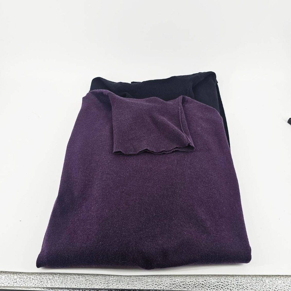 Orvis Turtleneck Sweater Mens XL Purple Black Silk Cashmere Blend Lot 2